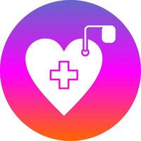 Cardiology Glyph Gradient Circle Icon vector