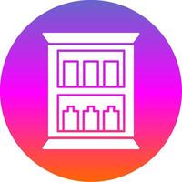 Medicine Cabinet Glyph Gradient Circle Icon vector