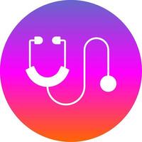 Stethoscope Glyph Gradient Circle Icon vector