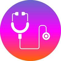 Stethoscope Glyph Gradient Circle Icon vector