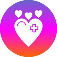 Heart Glyph Gradient Circle Icon vector