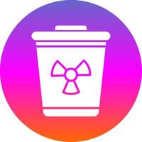 Toxic Waste Glyph Gradient Circle Icon vector