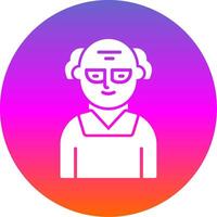 Scientist Glyph Gradient Circle Icon vector