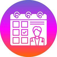 Doctor Visit Day Glyph Gradient Circle Icon vector