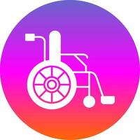 Wheel Chair Glyph Gradient Circle Icon vector