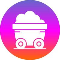 Wagon Glyph Gradient Circle Icon vector