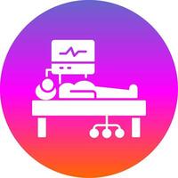 ICU Room Glyph Gradient Circle Icon vector