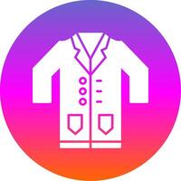 Lab Coat Glyph Gradient Circle Icon vector