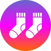 Socks Glyph Gradient Circle Icon vector