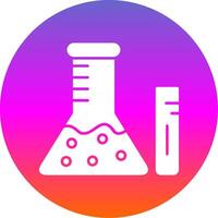 Chemistry Glyph Gradient Circle Icon vector