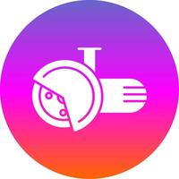 Angle Grinder Glyph Gradient Circle Icon vector