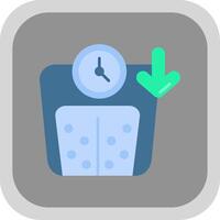 Weight Flat Round Corner Icon vector