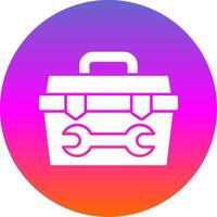 Toolbox Glyph Gradient Circle Icon vector