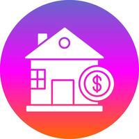 Home Loan Glyph Gradient Circle Icon vector