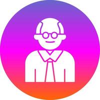 Judge Glyph Gradient Circle Icon vector