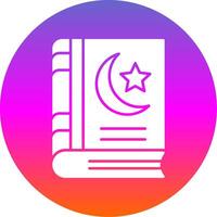 Holy Book Glyph Gradient Circle Icon vector