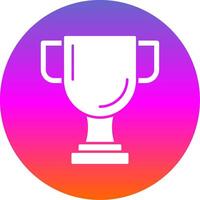 Trophy Glyph Gradient Circle Icon vector