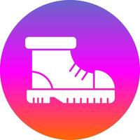 Boot Glyph Gradient Circle Icon vector