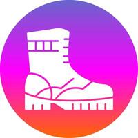 Boot Glyph Gradient Circle Icon vector