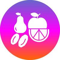 Fruit Glyph Gradient Circle Icon vector