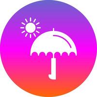 Umbrella Glyph Gradient Circle Icon vector