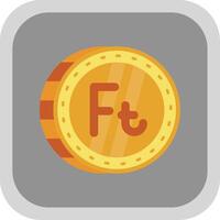 Forint Flat Round Corner Icon vector