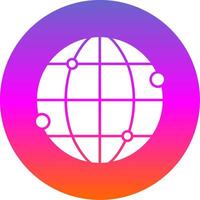 World Glyph Gradient Circle Icon vector