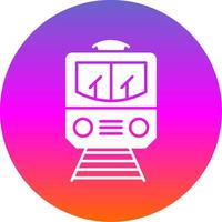 Train Glyph Gradient Circle Icon vector