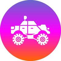 Monster Truck Glyph Gradient Circle Icon vector