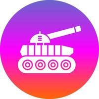 Tank Glyph Gradient Circle Icon vector