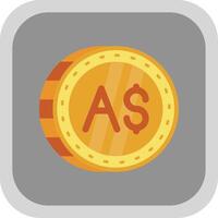 Australian dollar Flat Round Corner Icon vector