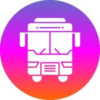 Bus Glyph Gradient Circle Icon vector