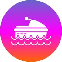 Jet Ski Glyph Gradient Circle Icon vector