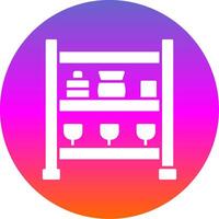 Shelves Glyph Gradient Circle Icon vector