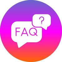 Faq Glyph Gradient Circle Icon vector