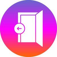 Entry Glyph Gradient Circle Icon vector