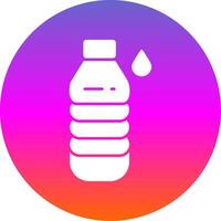 Water Bottle Glyph Gradient Circle Icon vector