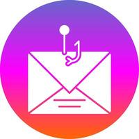 Phishing Glyph Gradient Circle Icon vector
