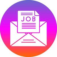 Job Offer Glyph Gradient Circle Icon vector