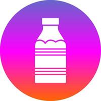 Milk Bottle Glyph Gradient Circle Icon vector