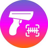 Barcode Scanner Glyph Gradient Circle Icon vector