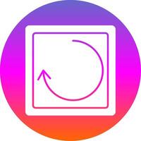 Rotate Glyph Gradient Circle Icon vector