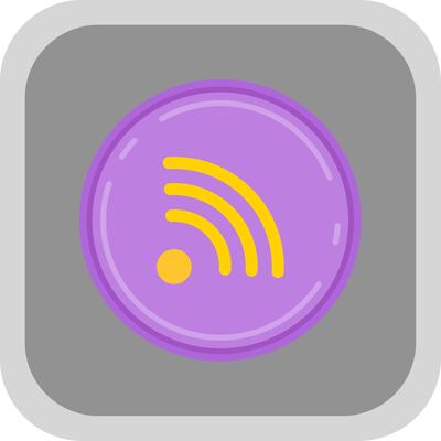 Rss Flat Round Corner Icon
