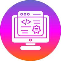 Pop Up Glyph Gradient Circle Icon vector