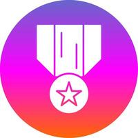 Medal Of Honor Glyph Gradient Circle Icon vector