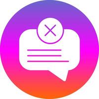 No Message Glyph Gradient Circle Icon vector