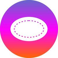 Oval Glyph Gradient Circle Icon vector