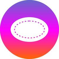 Oval Glyph Gradient Circle Icon vector