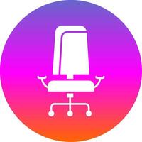 Office chair Glyph Gradient Circle Icon vector