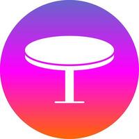 Round Table Glyph Gradient Circle Icon vector
